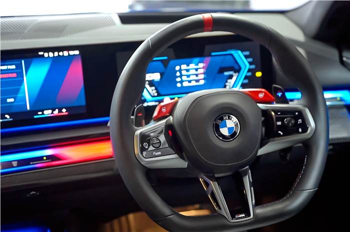 BMW M5 BIC track drive interior